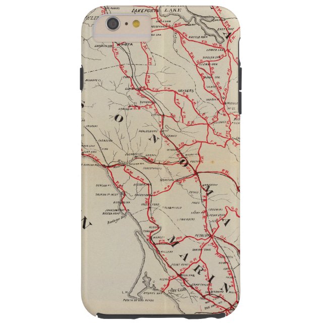 Sonoma, Marin, Lake en Napa County Case-Mate iPhone Case (Achterkant)