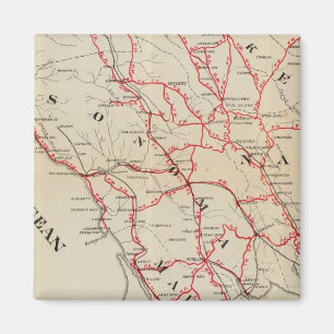 Sonoma, Marin, Lake en Napa County Magneet