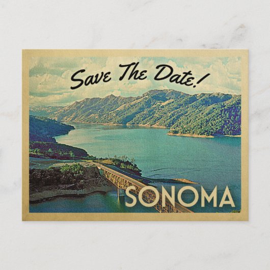Sonoma sparen de Briefkaarten van de Datum (Voorkant)