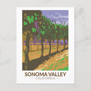 Sonoma Valley California Vineyard Travel  Briefkaart