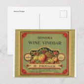 Sonoma Vinegar,  Adverteren etiket Briefkaart (Voorkant / Achterkant)