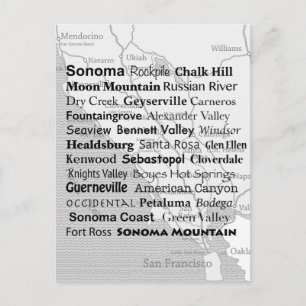 Sonoma Wijnland Briefkaart