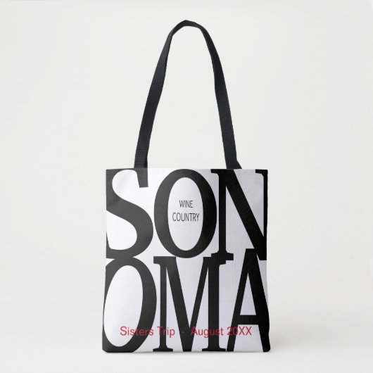 Sonoma Wine Country Tote Draagtas (Voorkant)