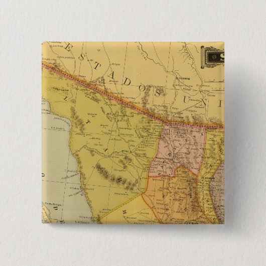 Sonora Vierkante Button 5,1 Cm (Voorkant)