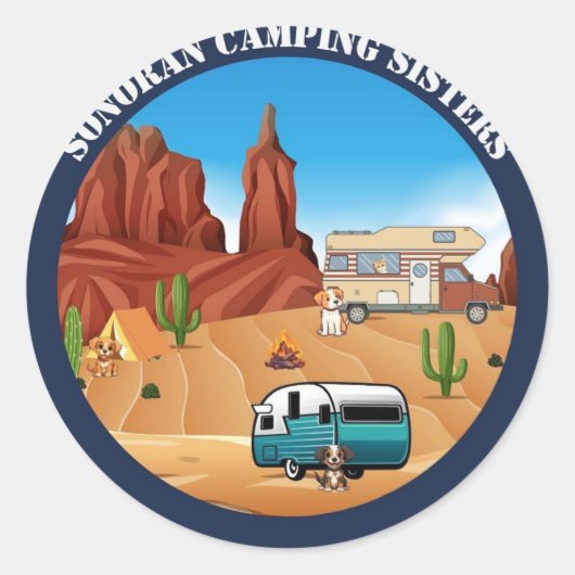 Sonoran Camping Sisters Sticker (Voorkant)