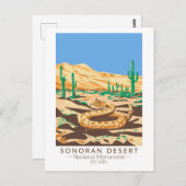 Sonoran Desert National Monument Rattlesnake Retro Briefkaart (Voorkant / Achterkant)