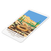 Sonoran Desert National Monument Rattlesnake Retro Magneet (Linkerzijde)