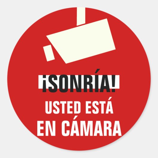 SONRÍA USTED ESTÁ EN CÁMARA STICKERS (Voorkant)