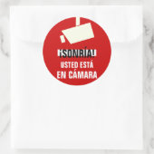 SONRÍA UTILISÉ DES Stickers ESTÁ EN CÁMARA (Sac)