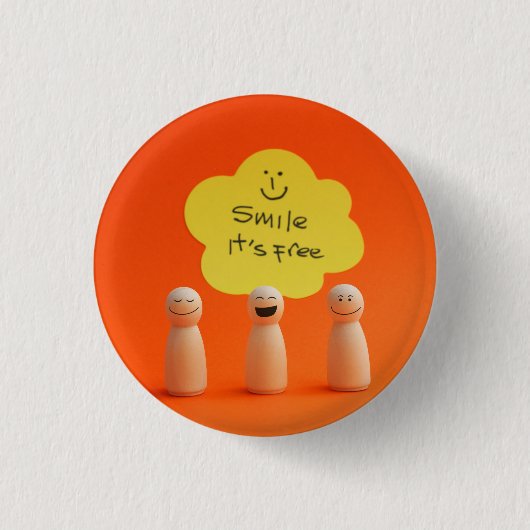 Sonríe, es gratis ronde button 3,2 cm (Voorkant)