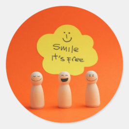 Sonríe, es gratis ronde sticker