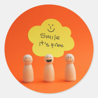 Sonríe, es gratis ronde sticker