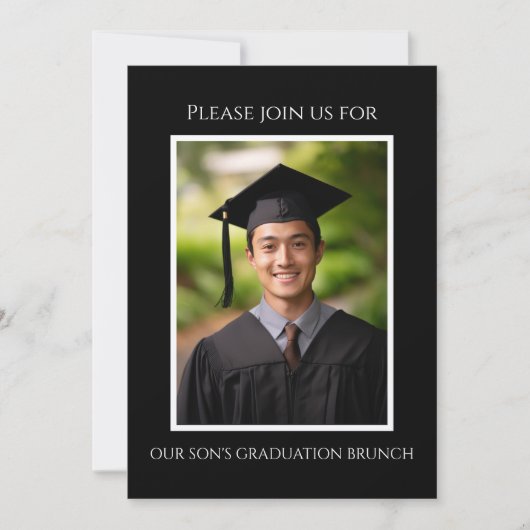 Son's Afstuderen Afbeelding Brunch Kaart (Voorkant)