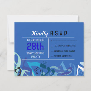 SONS DE LA TORAH Bat Bar Mitzvah Carte de réponse