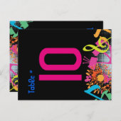 SONS DE LA TORAH FLORAL Table Carte de siège (Devant / Derrière)