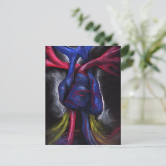 Sons D'Un Coeur Bleu Carte Postale D'Art Original (Debout devant)