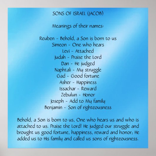 Sons of Israel Poster (Voorkant)