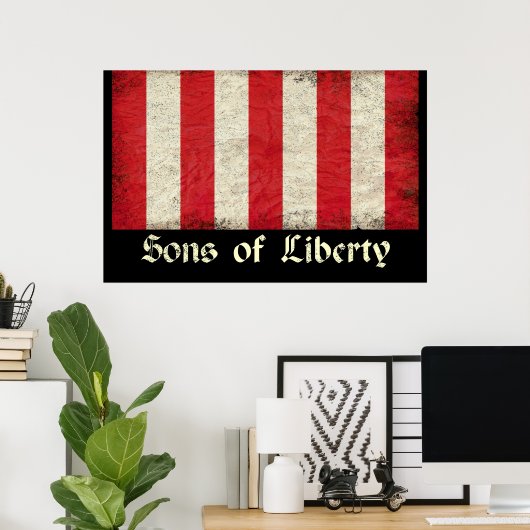 Sons of Liberty Flag Poster (Thuiskantoor)