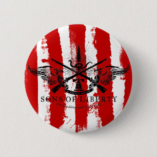 Sons of Liberty Rebel Stripes Button