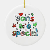 Sons zijn speciaal keramisch ornament (Achterkant)