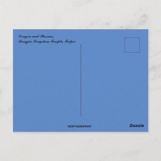 Sonse Dragon en Phoenix Taipei Briefkaart (Achterkant)