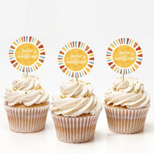 Sonshine Boho Baby shower Sticker Sun Burst