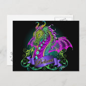 Sonya Believe Rainbow Dragon Briefkaart (Voorkant / Achterkant)