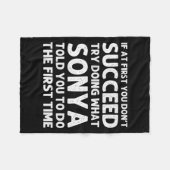 Sonya Name D Birthday Funny Christmas J  Fleece Deken (Voorkant (Horizontaal))