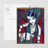 "Sonya" Tribal Fusion Belly Dancer Briefkaart (Voorkant / Achterkant)