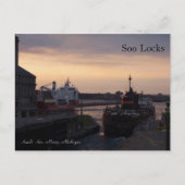 Soo Locks & Herbert C. Jackson carte postale (Devant)