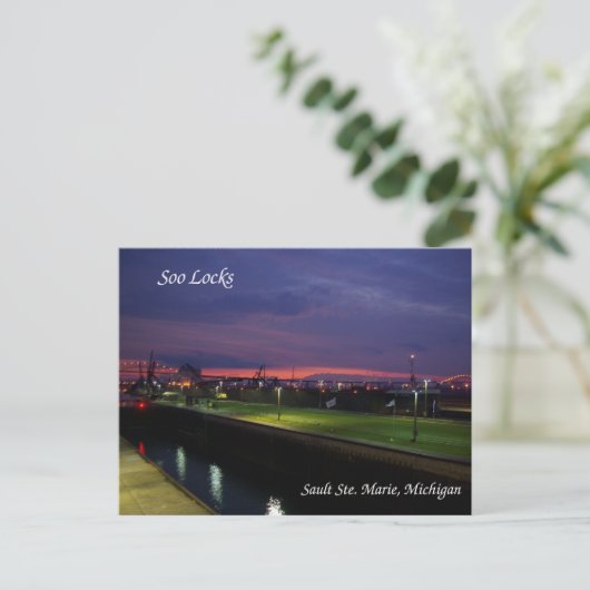 Soo Locks & St. Clair carte postale (Debout devant)
