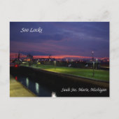 Soo Locks & St. Clair carte postale (Devant)
