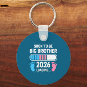 Soon To Be Big Brother 2026 New First Time Brother Sleutelhanger (Voorkant)