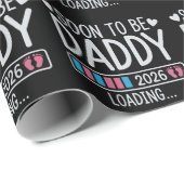 Soon to Be Daddy 2026 Loading Pregnancy Announce Cadeaupapier (Rol Hoek)