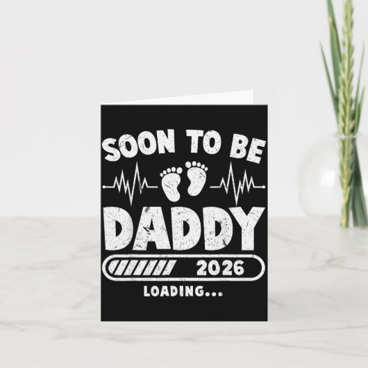 Soon To Be Daddy Est. 2026 New Dad Fathers Day Fir Kaart (Voorkant)