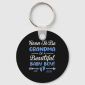 Soon To Be Grandma Of Beautiful Baby Boy Reveal Sleutelhanger (Voorkant)