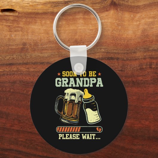 Soon To Be Grandpa Est 2025 Pregnancy Announcement Sleutelhanger (Voorkant)