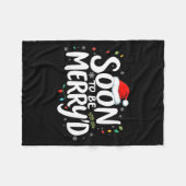 Soon To Be Merry'd Christmas Engaged Fiance Santa  Fleece Deken (Voorkant (Horizontaal))