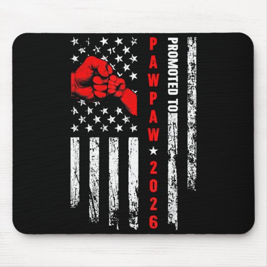 Soon To Be Pawpaw Est.2026 Father's Day First Time Muismat (Voorkant)