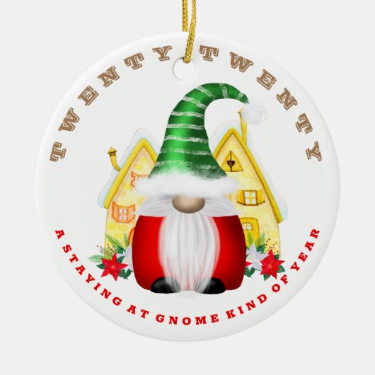 Soort balsgnoom 2020 kerst keramisch ornament (Voorkant)