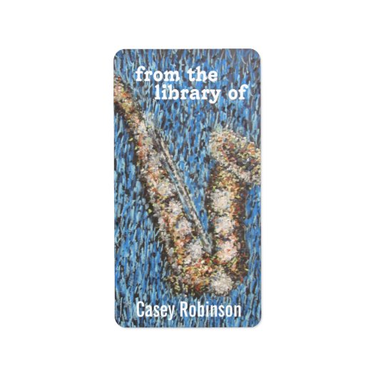 Soort Blauwe bookplate Etiket (Voorkant)