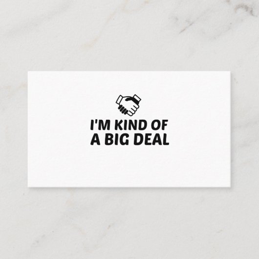 SOORT EEN GROTE DEAL CONTACTKAARTJE (Voorkant)