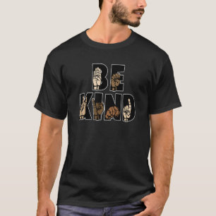 Soort gebarentaal - ASL Soort hand E ondertekenen T-shirt