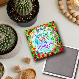 "Soort. Gek. Bedankt." Inspiron-magneet Magneet