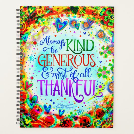 "Soort, Generaal, Thankful Inspiron-planner" Planner (Voorkant)