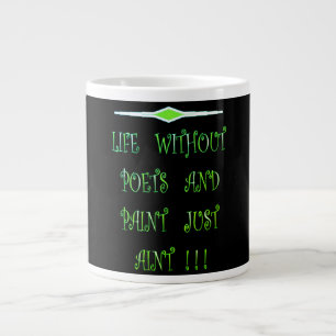 SOORT GOTHIC DICHTERS VERF ZWART LUMINOUSE GROEN EXTRA GROTE BEKER