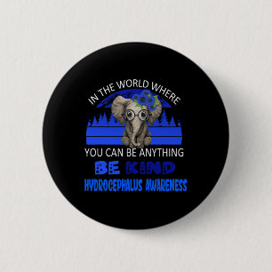 Soort Hydrocefalus Bewustzijn Olifant Retro Backge Ronde Button 5,7 Cm