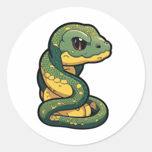 soort leuke anaconda sticker cartoon