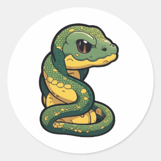 soort leuke anaconda sticker cartoon