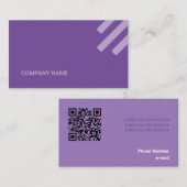 Soort Lila toonvorm Qr-code Visitekaartje (Voorkant / Achterkant)